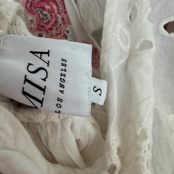 MISA Los Angeles White Embroidered Eyelet Maxi - Picture 3 of 3